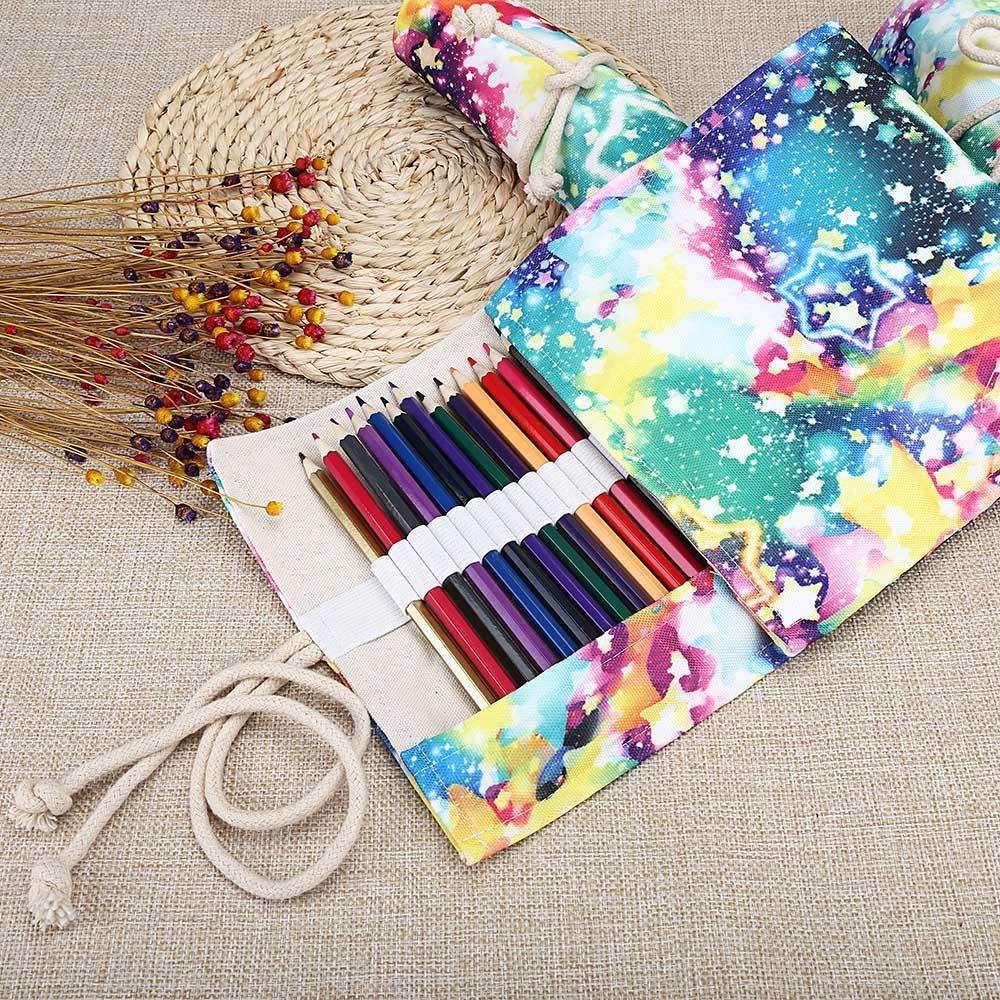 1000x1000 Watercolor Ink Painting Colored Roll Up Pencil Wrap Db House