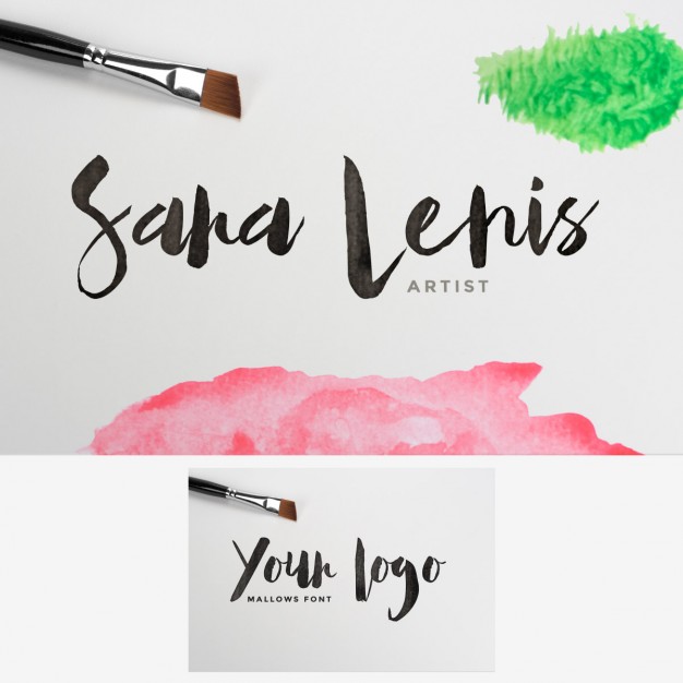 626x626 Watercolor Stained Logo Mock Up Psd File Free Download