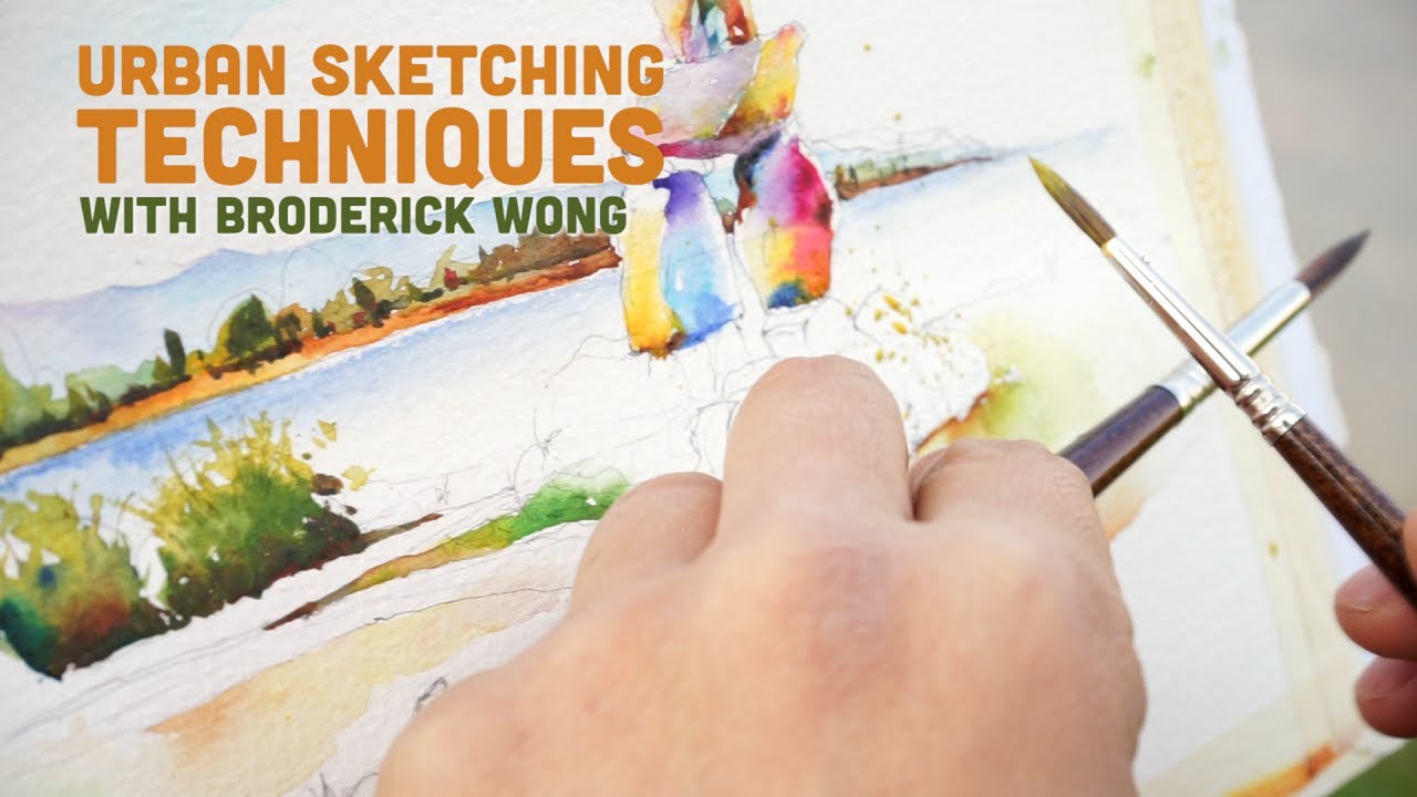 1280x720 Urban Sketching Techniques Painting A Watercolour Story With