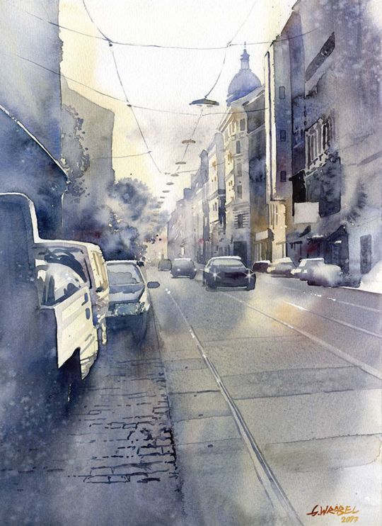 540x742 Watercolor Artists Websites The Best Urban Watercolor