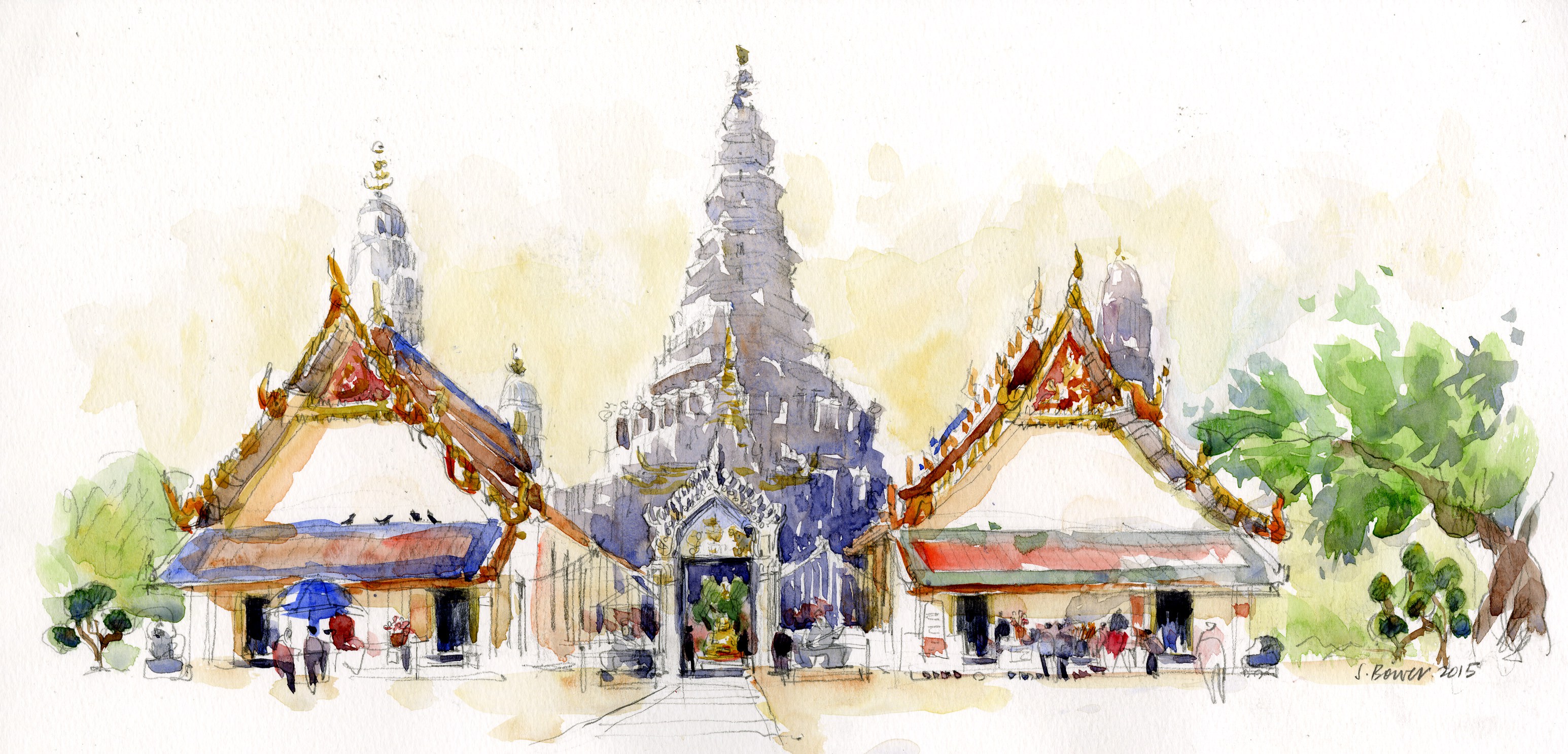 3091x1486 ~ Guest Doodlewash Stephanie Bower, Urban Sketcher