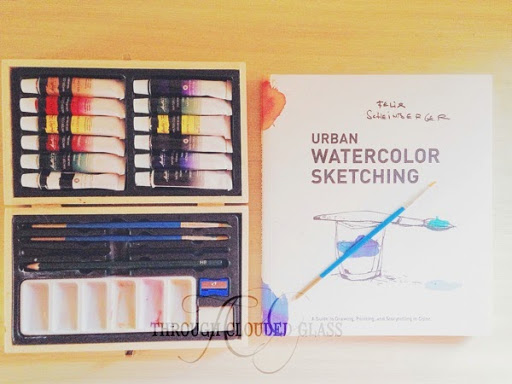 512x384 Urban Watercolor Sketching (A Review) Through Clouded Glass