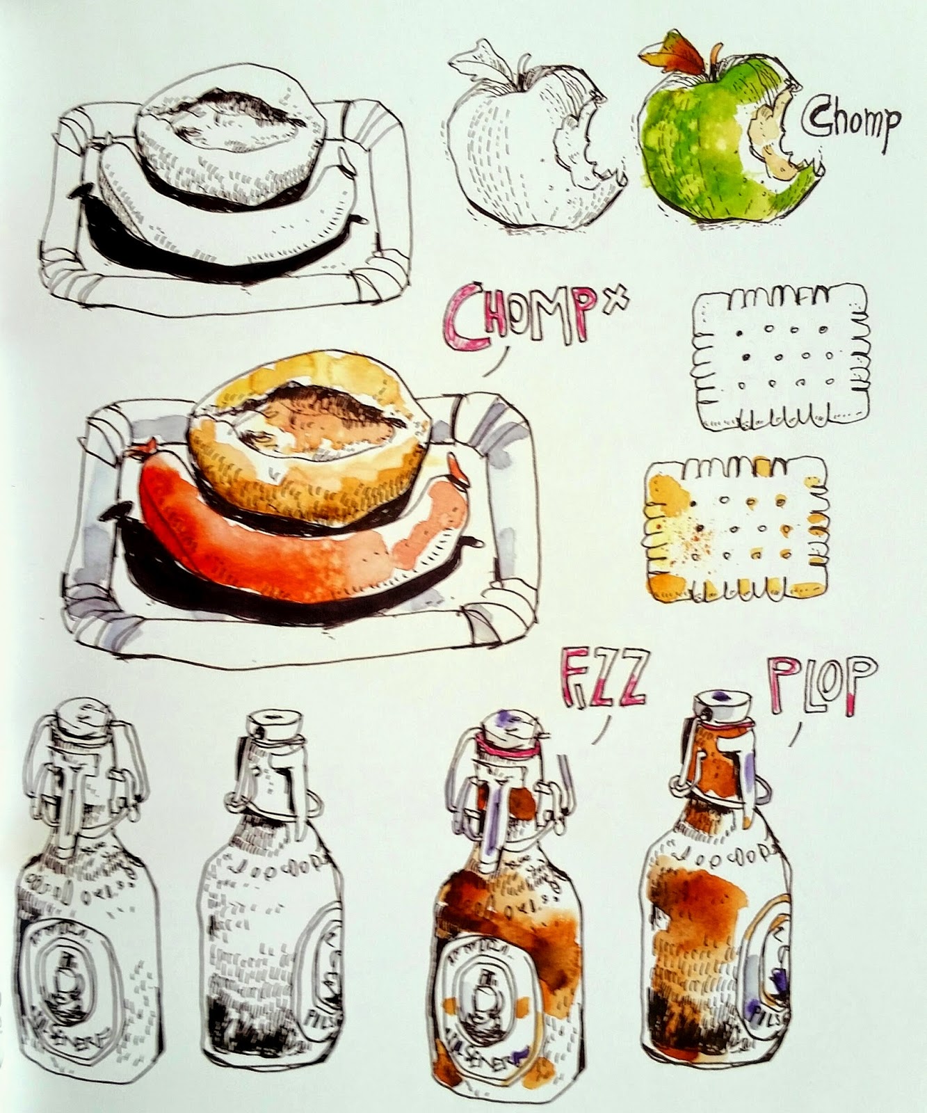 1333x1600 Art Book Bug Diary Book Urban Watercolor Sketching