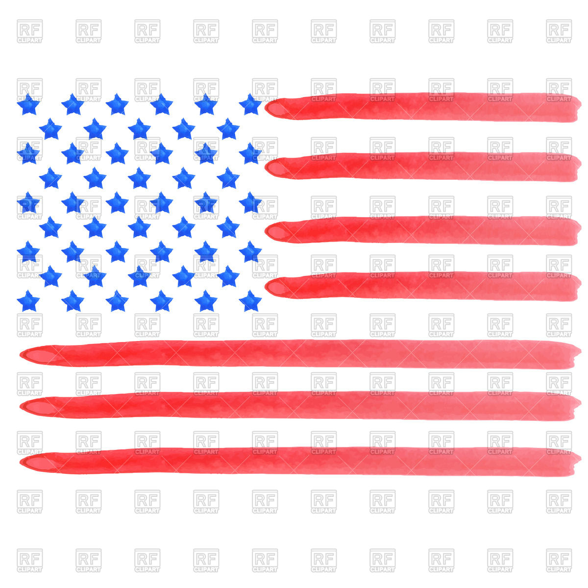 1200x1200 Watercolor Usa Flag Vector Image Vector Artwork Of Signs