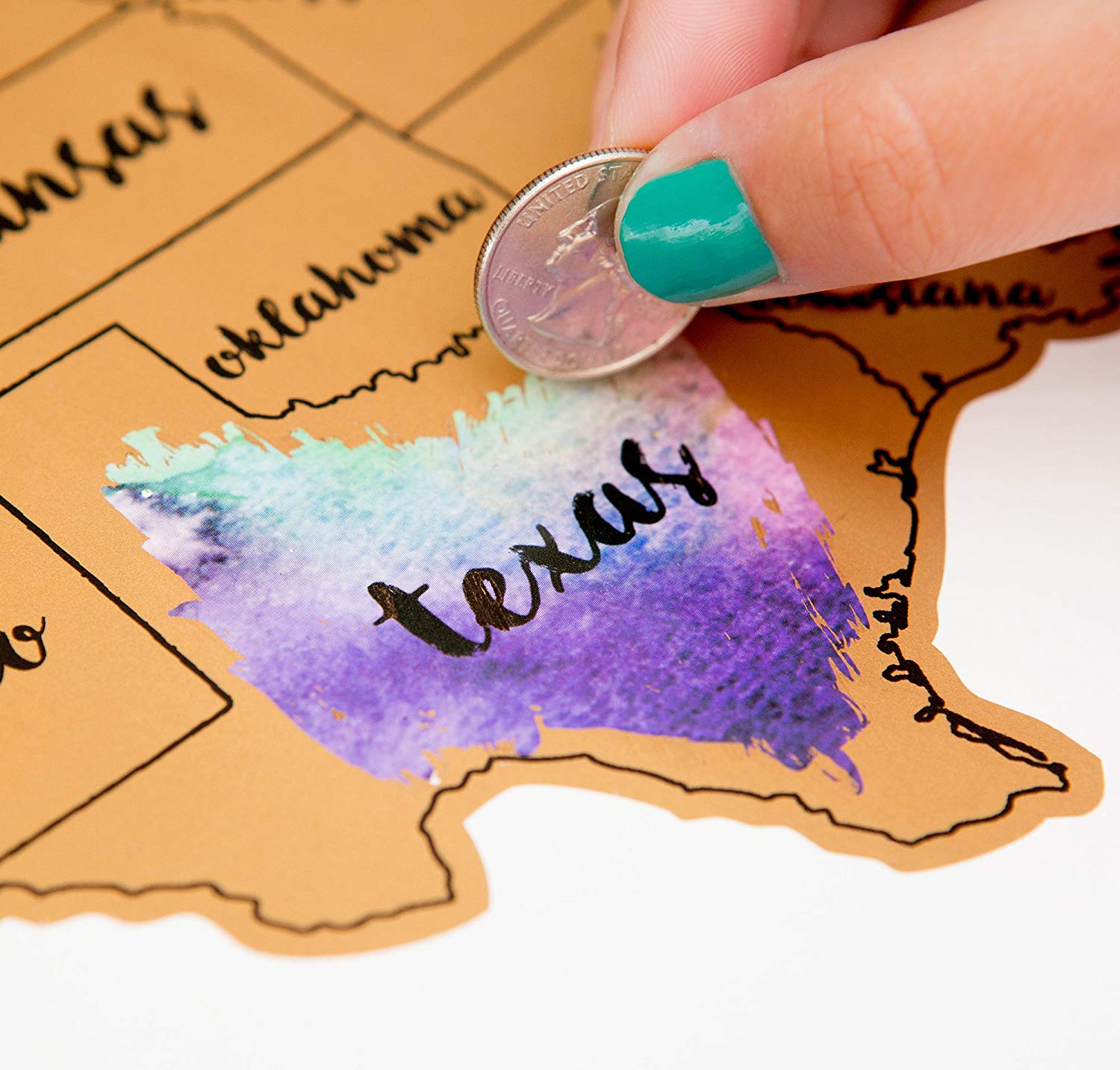 1500x1433 Jetsettermaps Scratch Your Travels United States Of