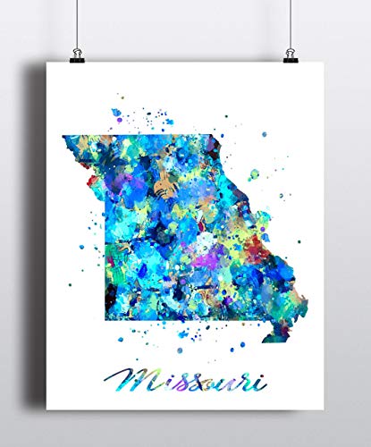 415x500 Missouri Home Map Art Print, Usa States Map
