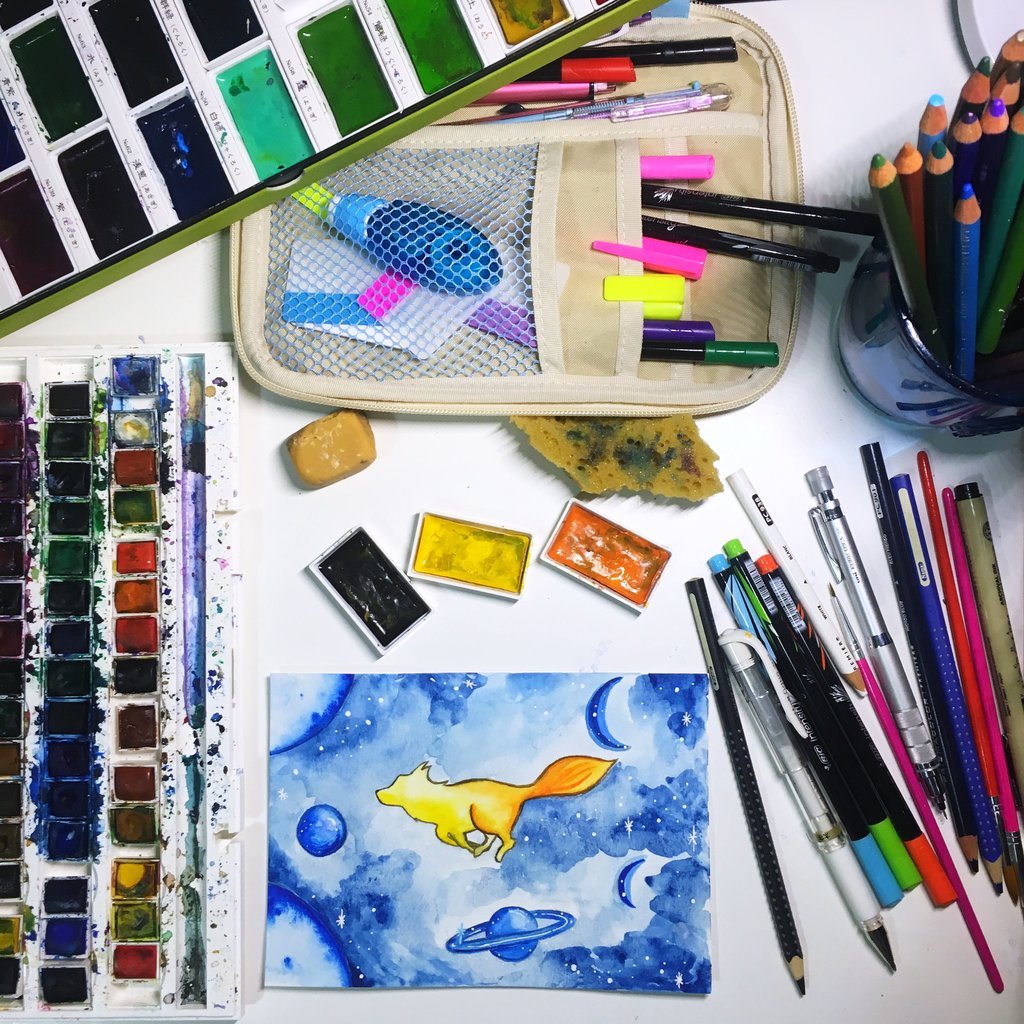 1024x1024 White Accents On Watercolor Paintings Tieu Dang Studio