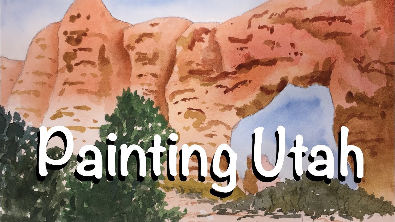 1280x720 How To Paint Utah Red Rock Desert In Watercolor Tutorial