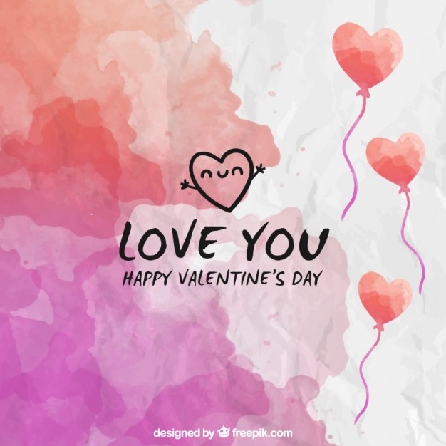 626x626 Watercolor Valentines Day Background Stock Images