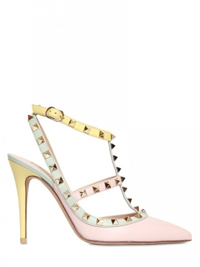 680x907 Valentino Watercolor Colorblock Rockstud Pumps