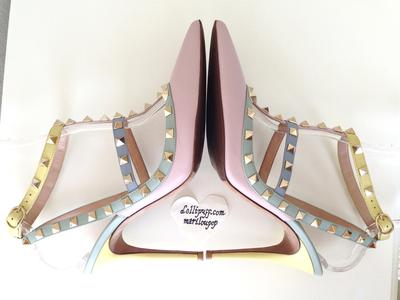 400x300 Valentino Watercolor Rockstud Slingback Pumps Sz 39.5 Lollipuff