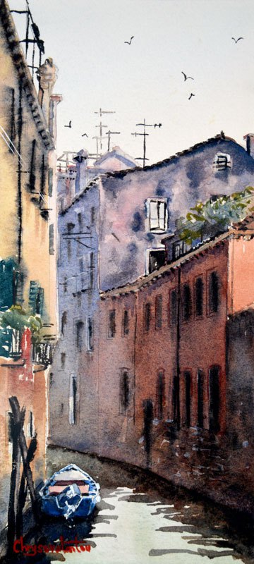 360x800 Venice Watercolor Paintings Chrysovalantou Mavroudis Watercolour