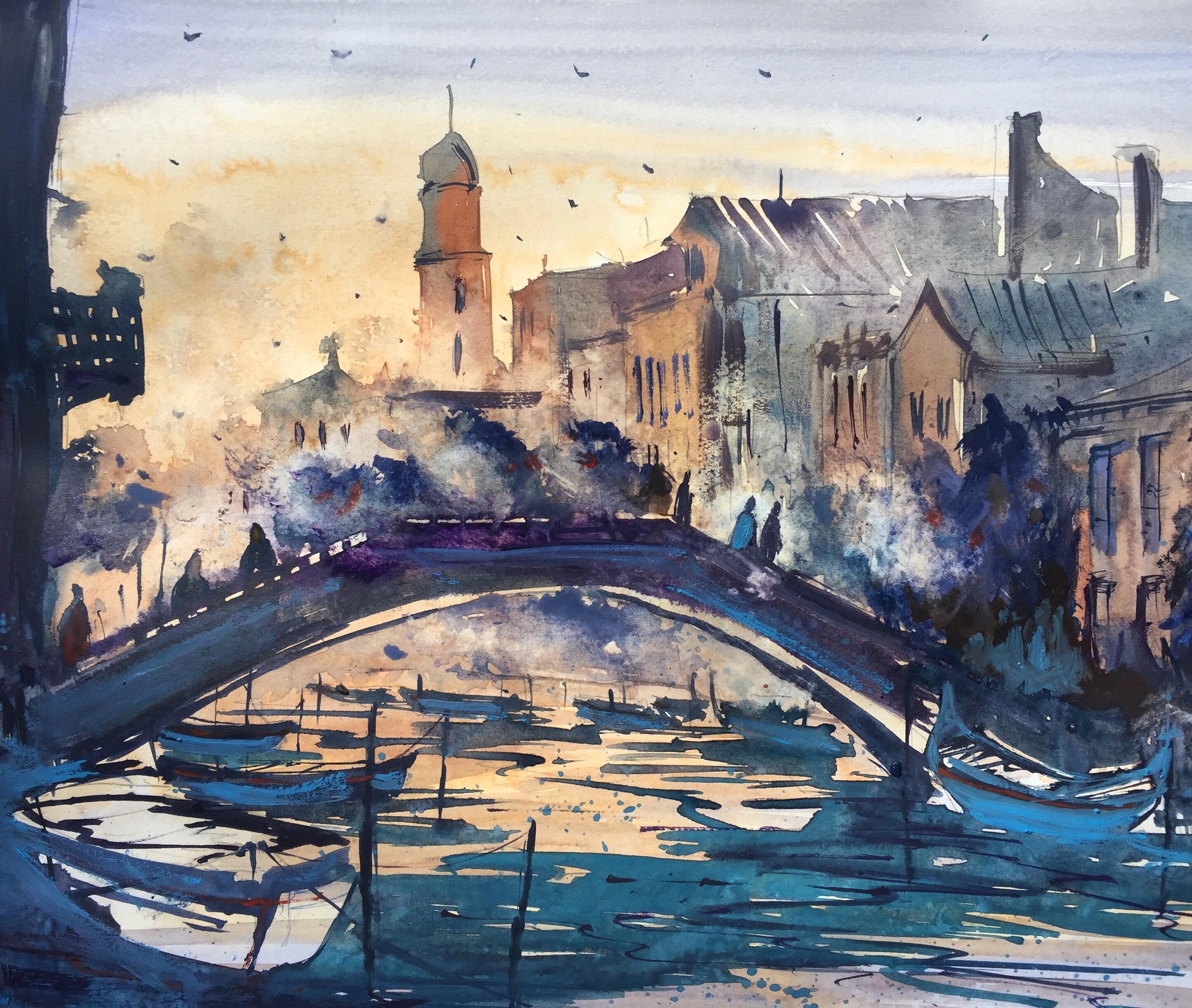 2890x2445 Venice. Watercolor. 40x30cm. Art