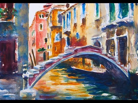 480x360 Watercolor Painting Tutorial, Venice