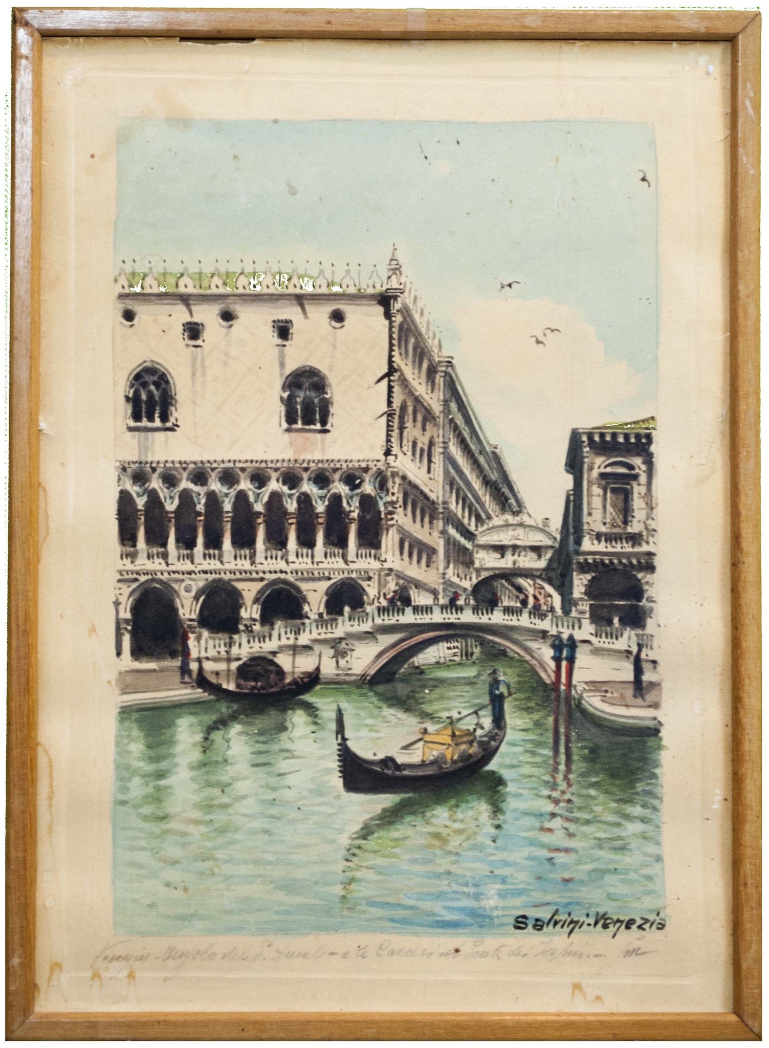 1503x2048 Italian Venice Watercolor By Carlo Salvini. Free Delivery Within