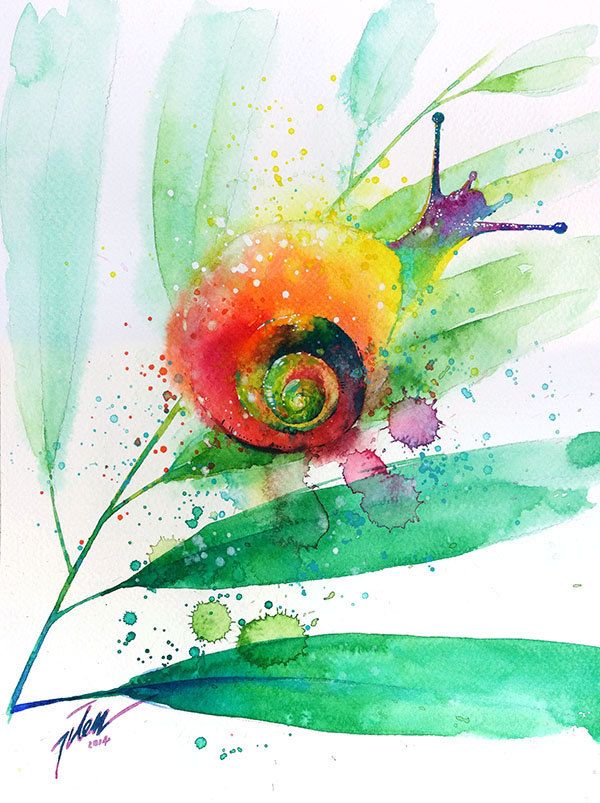 600x803 Vibrant Watercolor Animal Paintings By Tilen Ti Watercolour