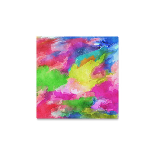 500x500 Vibrant Watercolor Ink Blend Canvas Print 12x12 Id D2150176