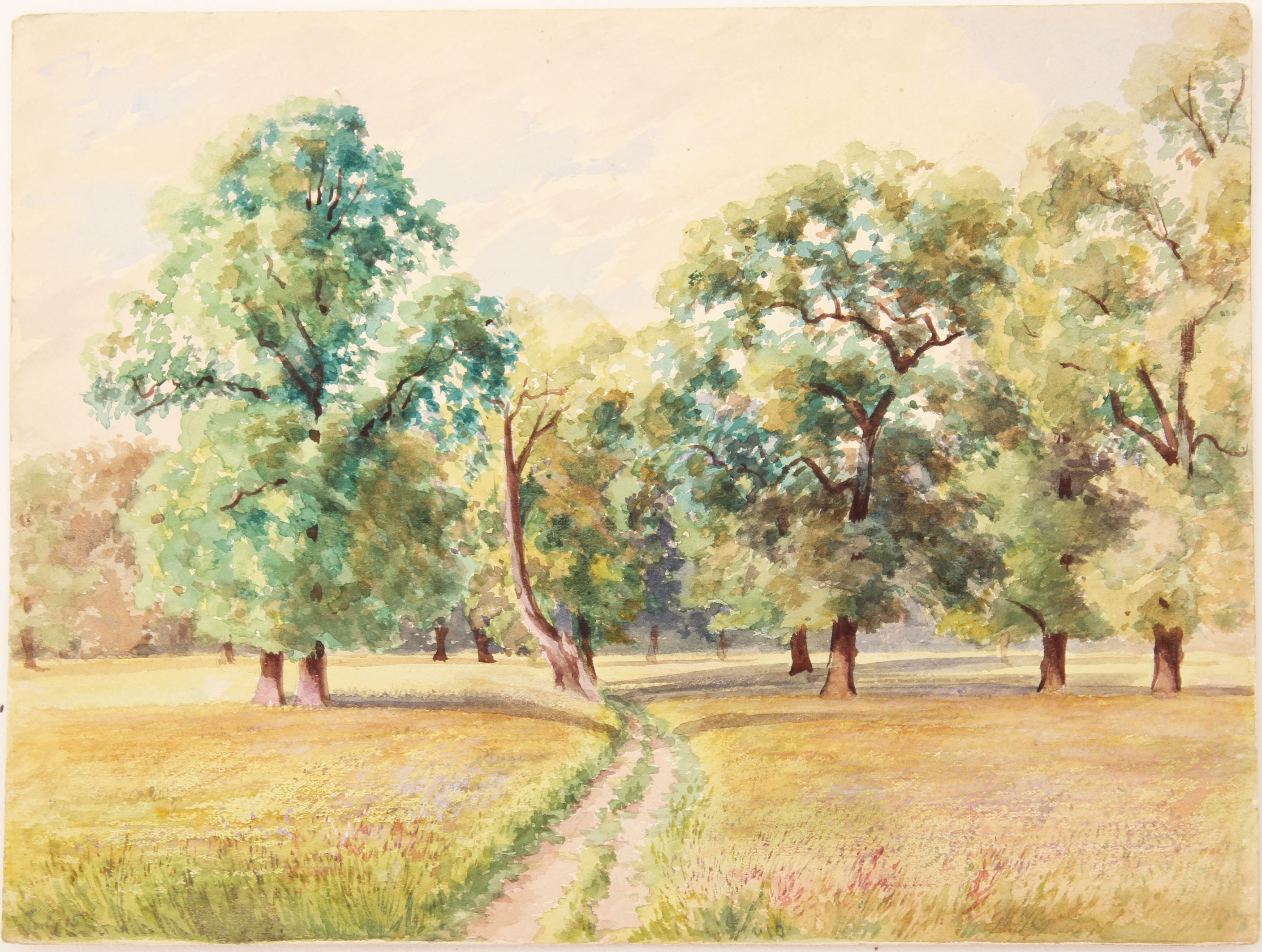 2817x2126 British 19th C Victorian Watercolour Landscape Painting Windsor