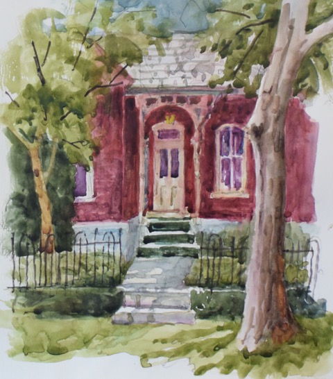 480x546 Old Brick Victorian Watercolor Painting Watercolor Tutorials