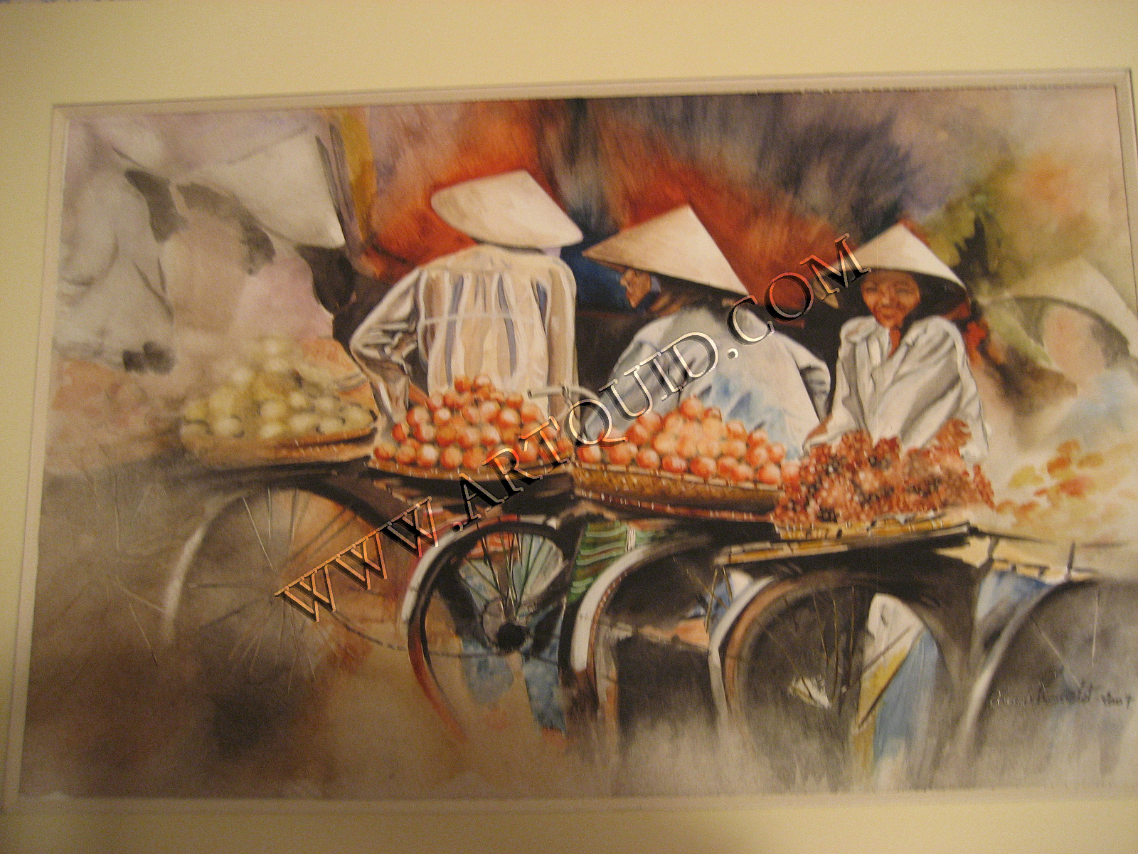 1600x1200 Bicycle Vendors (Vietnam) 2007 Watercolor ,