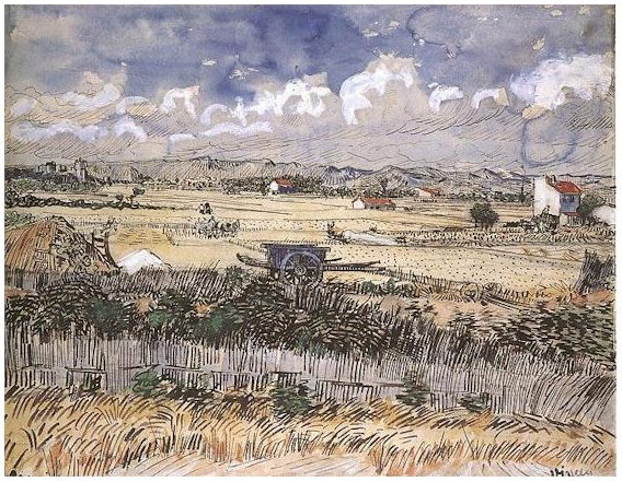 568x441 Harvest Landscape By Vincent Van Gogh