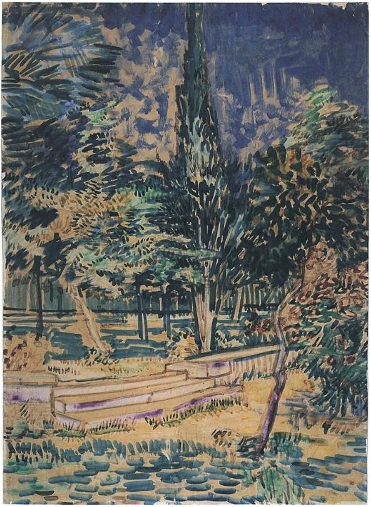 750x1024 Stone Steps In The Garden Of The Asylum Vincent Van Gogh