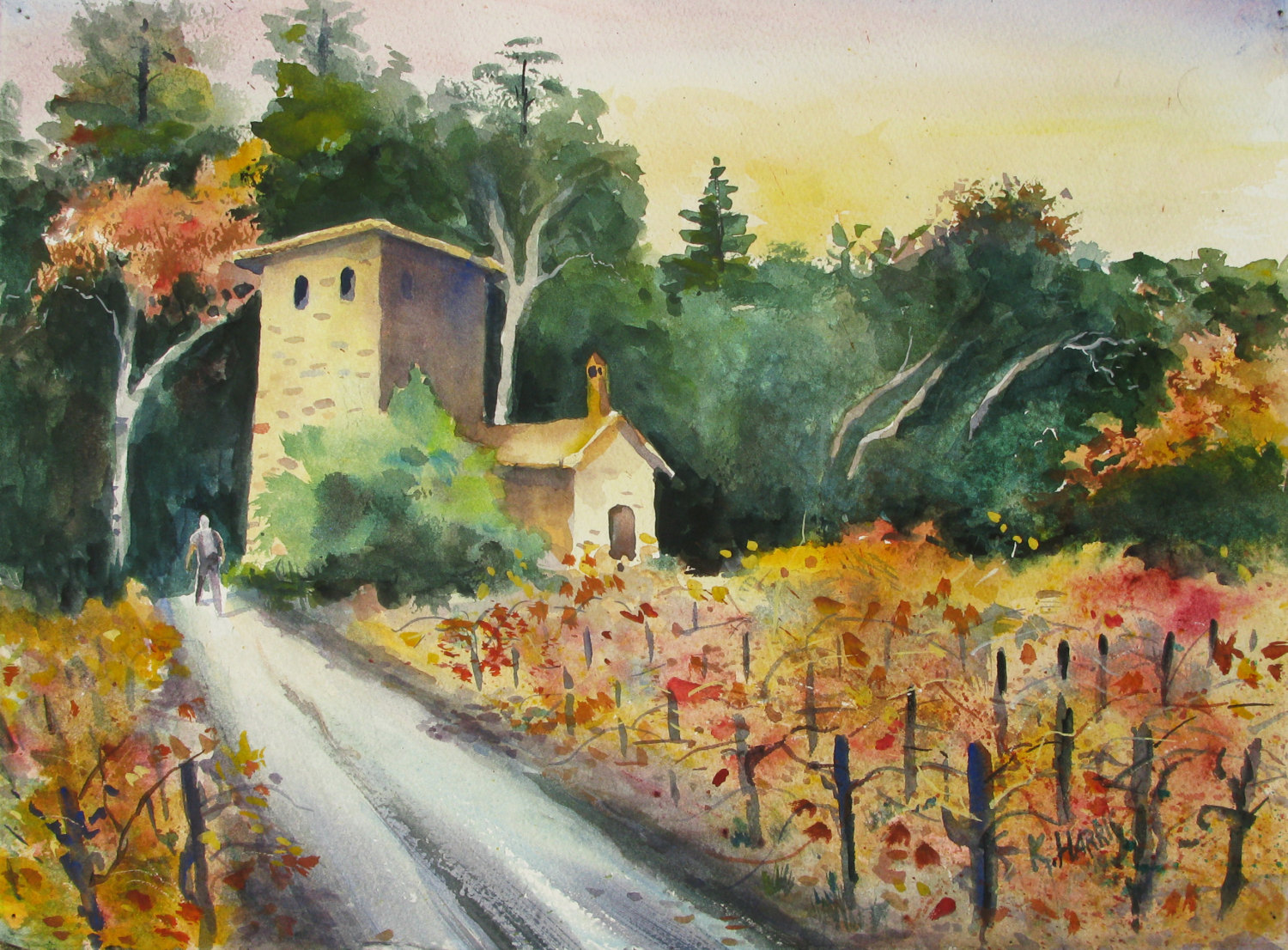 1500x1106 Napa Valley Original Watercolor X Ken Harris