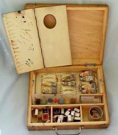 236x270 Newmans Mahogany Watercolour Box C1830 The Tools Of Art
