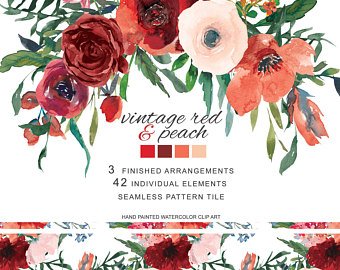 340x270 Watercolor Flowers Etsy