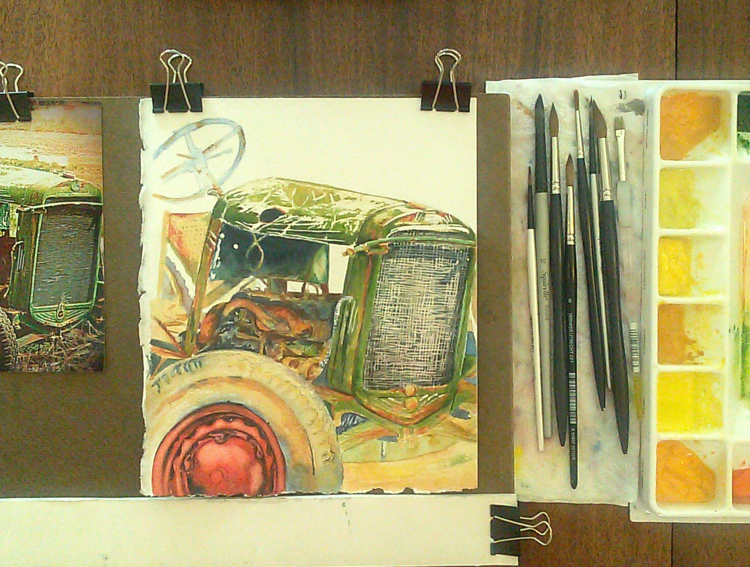 1472x1112 She Must Make Art The Vintage Tractor In Watercolor
