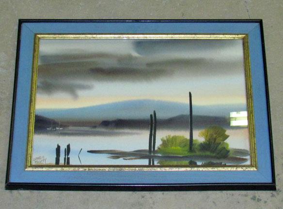 584x432 Vintage Watercolor Painting By Oregon Artist Charles Mulvey