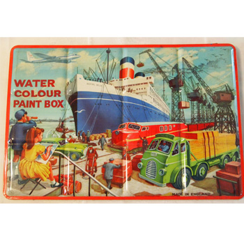 350x350 Vintage Watercolor Tin Paint Box