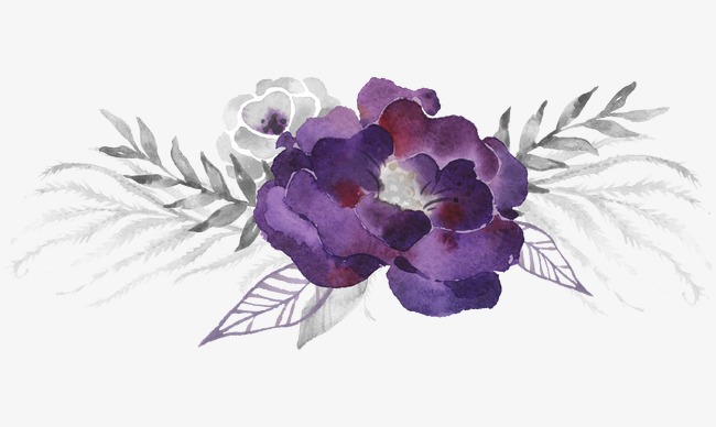 650x388 Watercolor Purple Flowers, Watercolor Clipart, Watercolor, Flowers