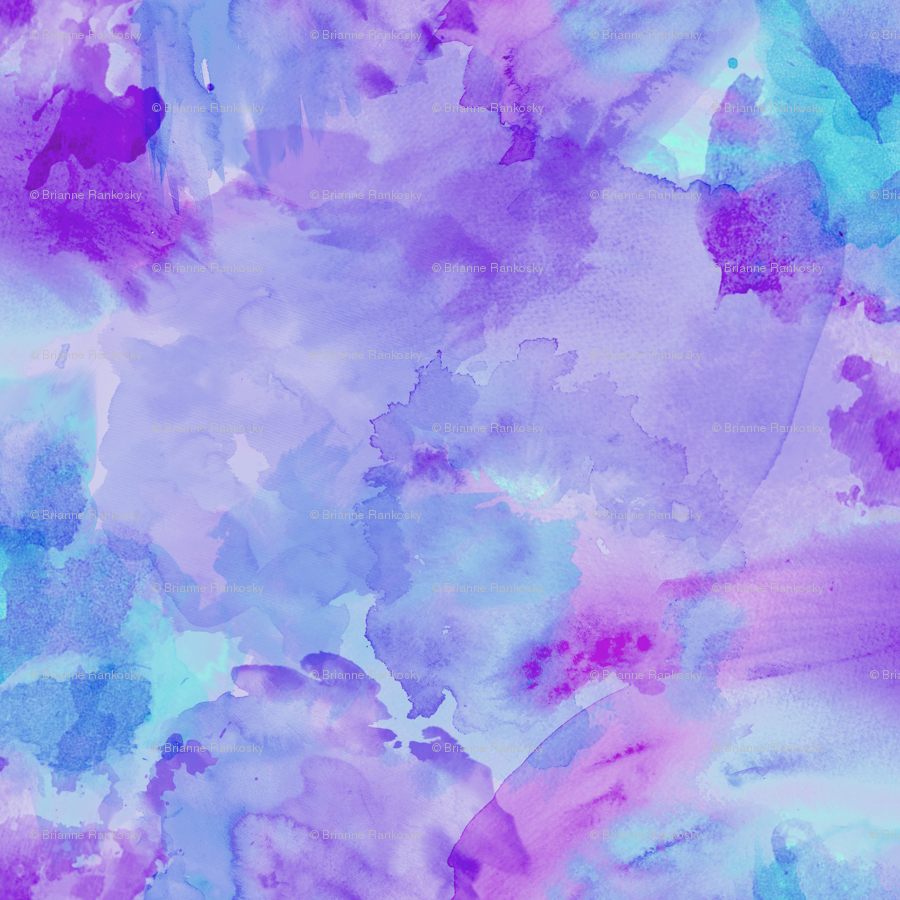 900x900 Aqua Violet Watercolor Splashes Wallpaper
