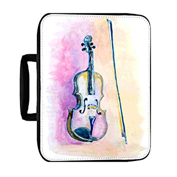 355x355 Watercolor Violin Insulated Lunch Box Bag Kitchen