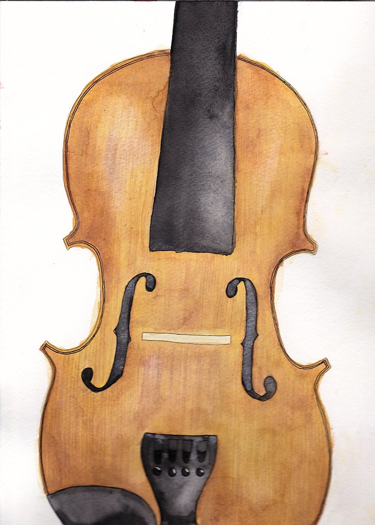 756x1057 My Violin Watercolor By Lindsaaaay