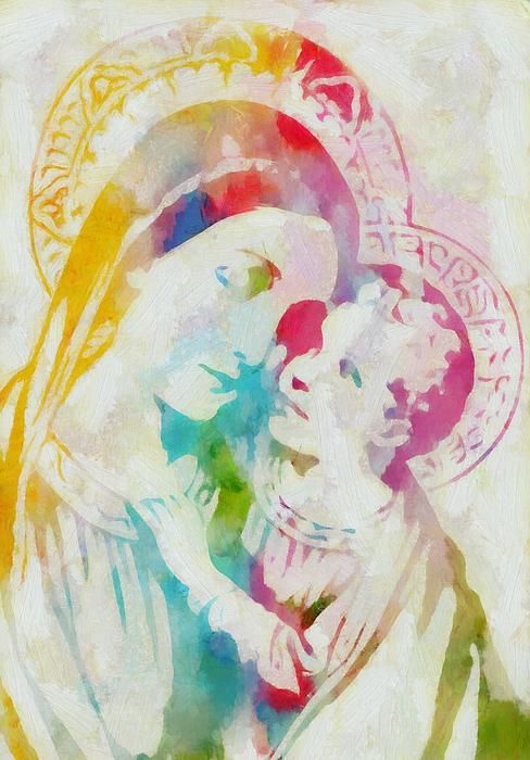 488x700 Mother Mary Watercolor My Photography And Digital Art