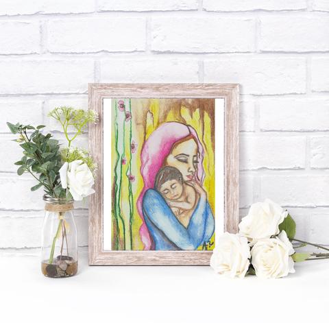 480x471 Catholic Wall Art, Catholic Painting, Virgin Mary Painting