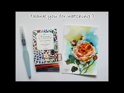 480x360 Rose Sketch With Viviva Watercolor Sheets Amp Review
