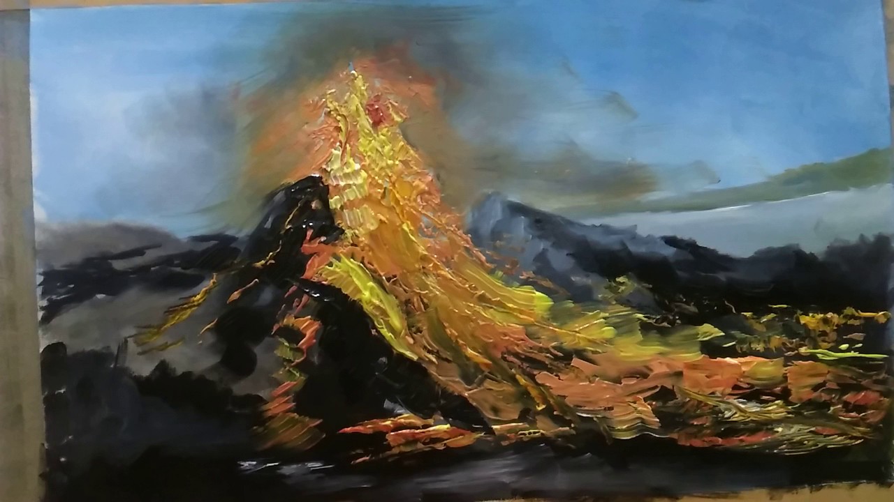 1280x720 How To Paint Active Volcano