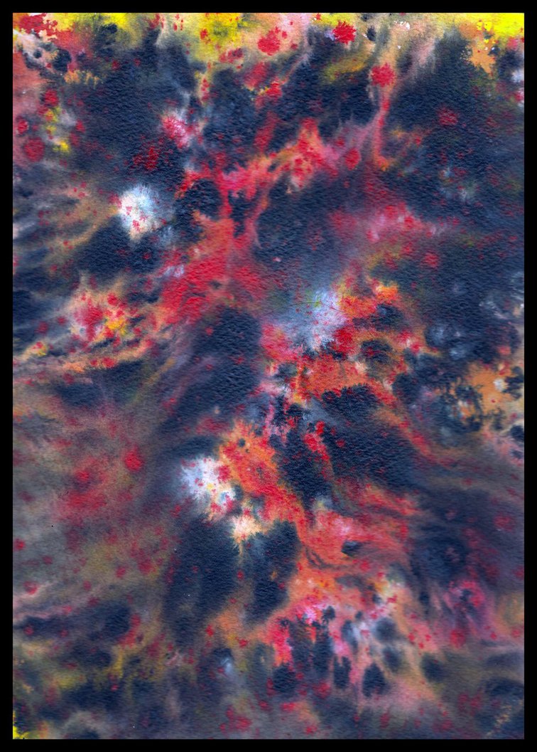 756x1057 Live Volcano, Watercolor, 2015 Abstractart