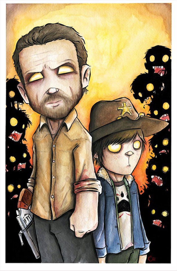 612x936 The Walking Dead Characters In Watercolors And Ink