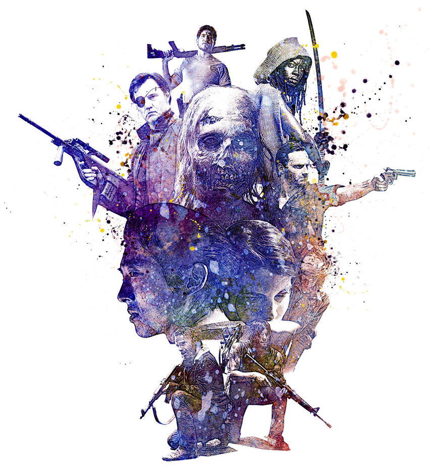 852x938 The Walking Dead Collage By Chillerofhell
