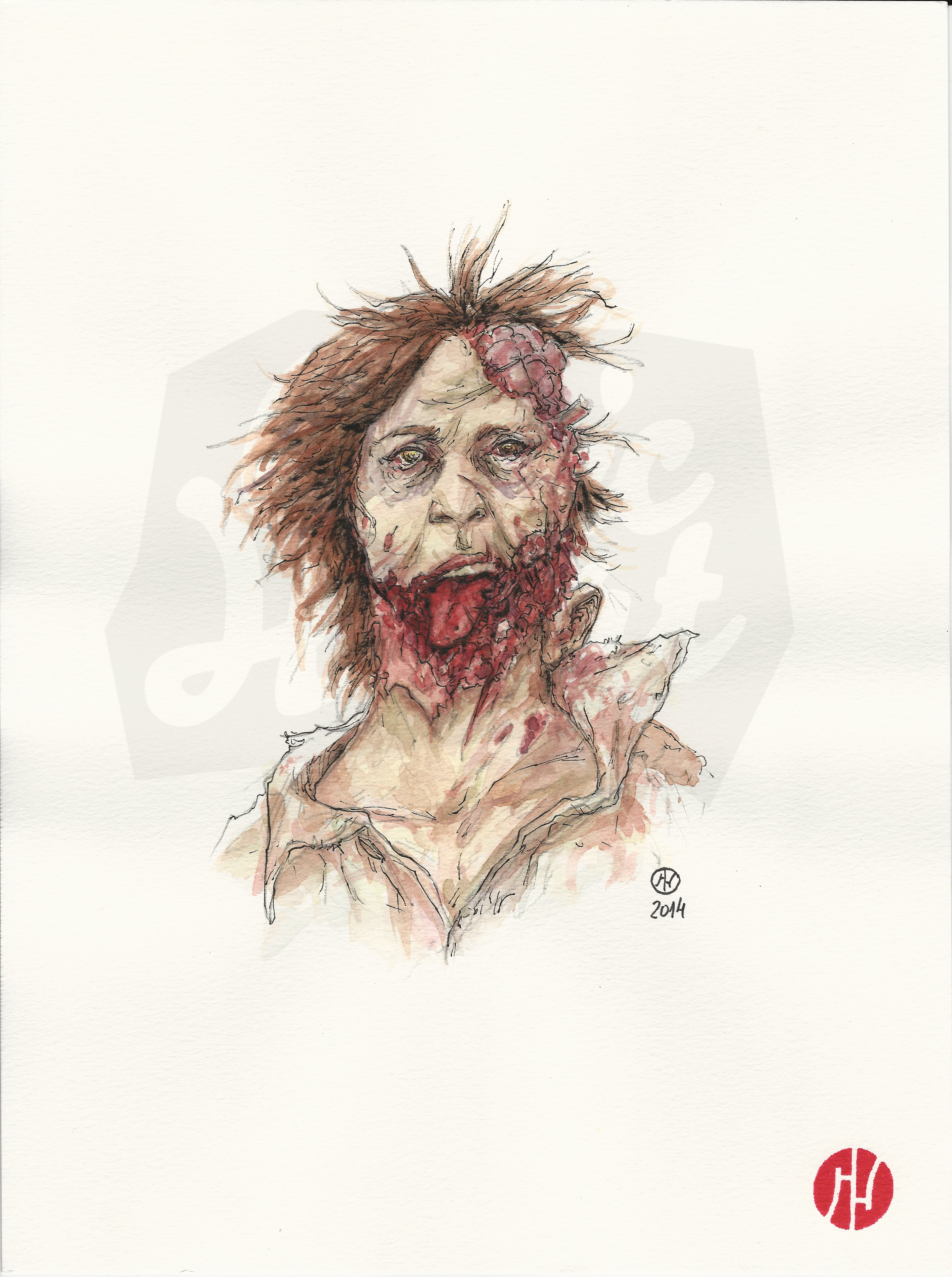 2835x3801 Walking Dead Watercolor