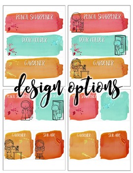 270x350 Warm Amp Sunny Watercolor Classroom Job Chart By Miss Lulu Tpt