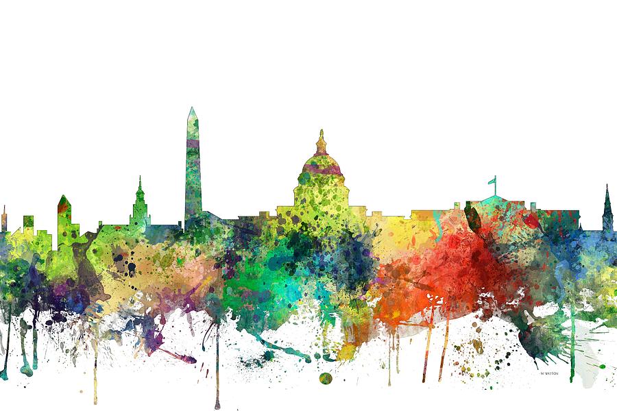 900x600 Washington Dc Skyline Digital Art By Marlene Watson