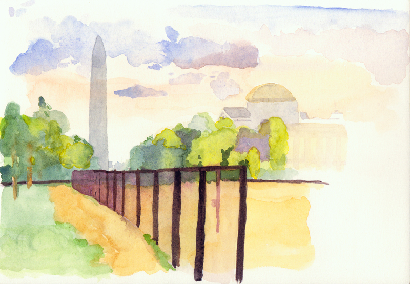 800x554 Watercolor Sketch Washington, Dc Marion Vitus