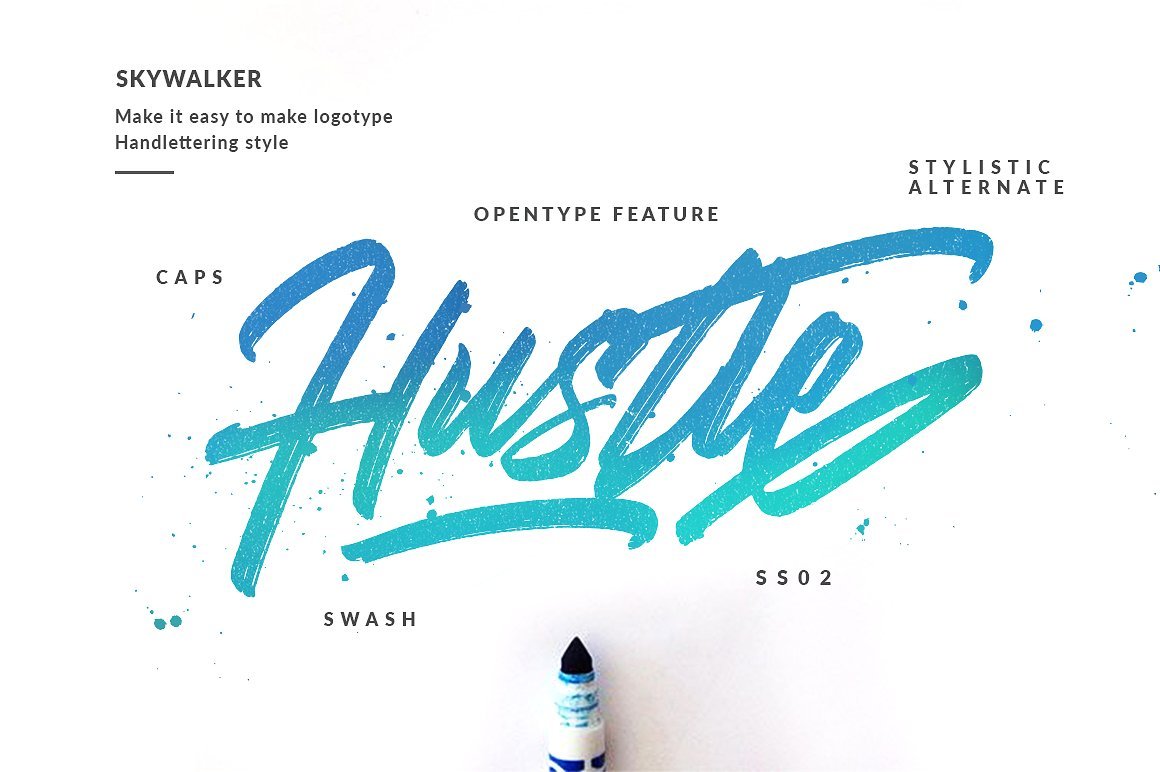 1160x772 Skywalker Brush Font Free