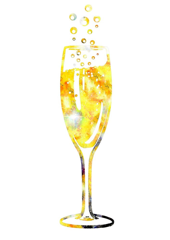707x1000 Glass Of Champagne, Watercolor Champagne By Rosaliartbook Redbubble