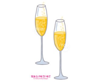 340x270 Champagne Watercolor Etsy